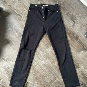 Wedgie Levis Black Jeans Size 25